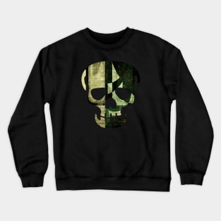 Skull Figure with Abstract Texture (earthside) Crewneck Sweatshirt